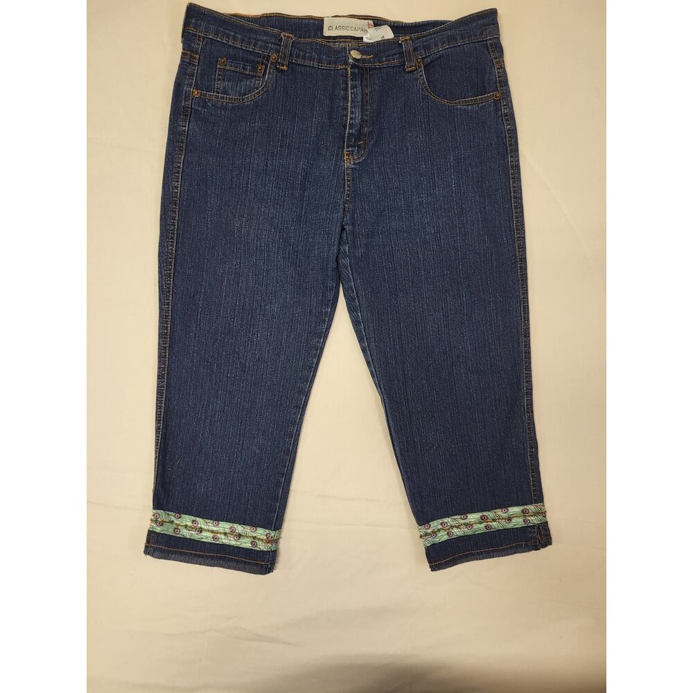 Levis Capri Jeans Womens 10 Dark Wash Cropped Stretch Denim